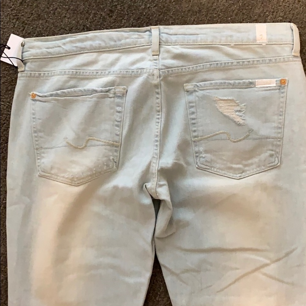 NWT 7 For All Mankind Josefina Destroyed Skinny Boyfriend Jeans 31 - Picture 9 of 12
